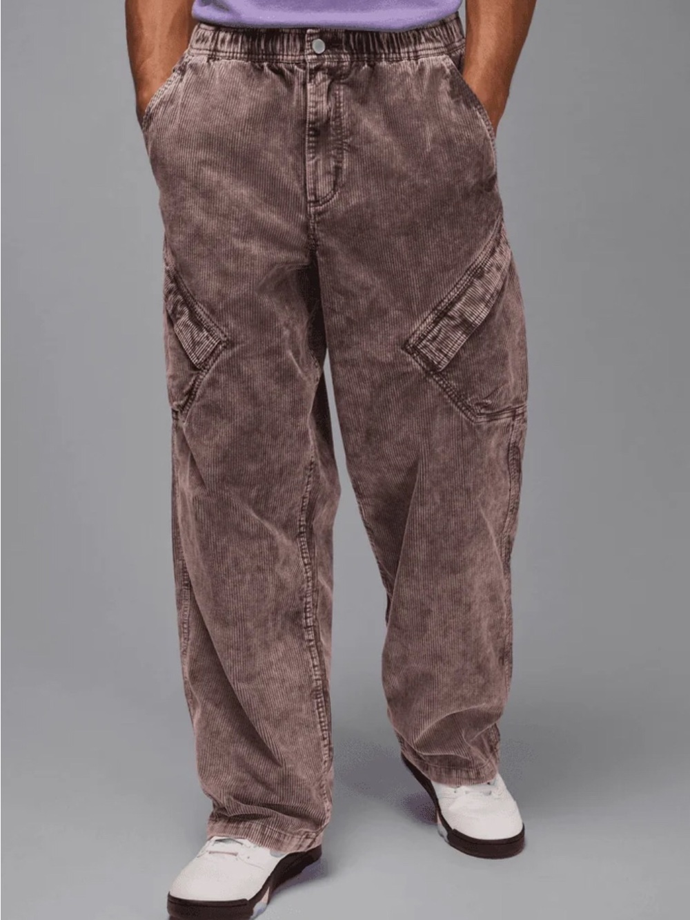 Jordan Flight Chicago Men's Corduroy Cargo Pants Barogue Brown Size Large - Picture 1 of 8